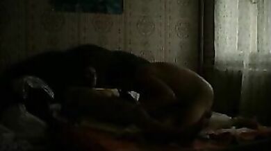 Enthralling MILF Fucks Dude in Dark Room