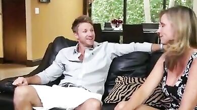 Exquisite Blonde MILF Seduces Younger Man