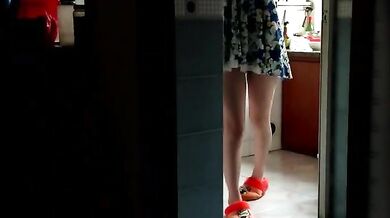 Son Jumps on Sexy Step-Mom in Bathroom