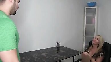 Swedish Mature Mom's Office Oral