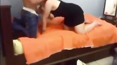 Lonely MILF Fucks College Boy on Business Trip