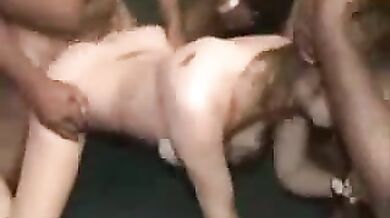 Skinny Mature Granny Double Teamed