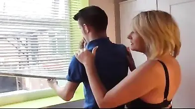 Blonde MILF Steps Out with Step-Son