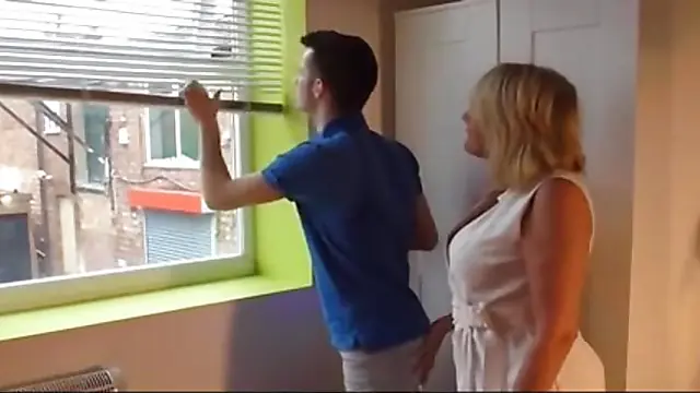 Blonde MILF Steps Out with Step-Son