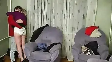 Naughty Blonde MILF's Wild Table Romp