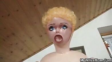 Stepmom Helps Son with His Doll