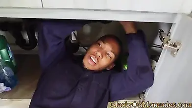 Redhead MILF Seduces Young Repair Man