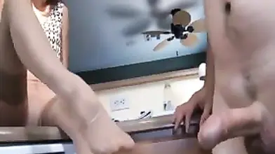 Mature Cougar's Kitchen Footjob