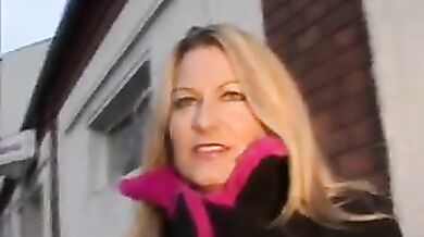 Blonde Mature Enjoys Red Dildo