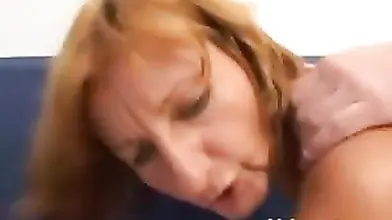 Mature Gal Helps Guy Finish