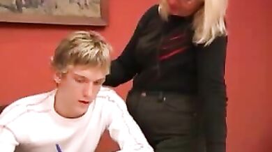 Mature Stepmom Seduces Her Son
