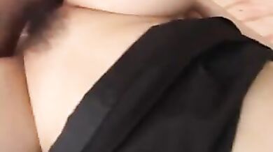 Hairy Asian MILF Takes Small Rod