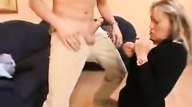 Impressive Mature Blonde Fucks Hard at Home