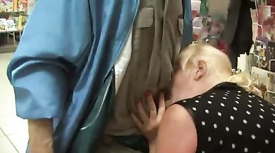 Cheating Mature Granny Blows Him