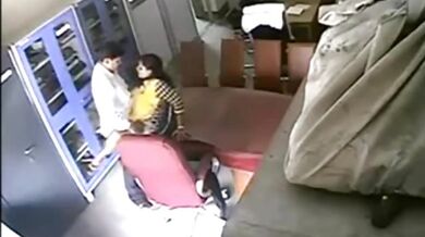 Couple's Secret Living Room Kiss