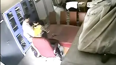 Couple's Secret Living Room Kiss