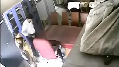 Couple's Secret Living Room Kiss