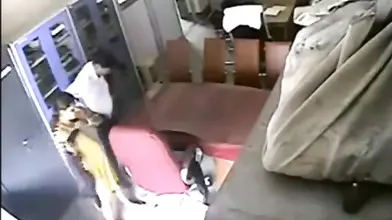 Couple's Secret Living Room Kiss