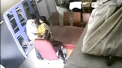 Couple's Secret Living Room Kiss