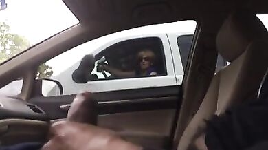 Sexy Mom Watches a Dude Masturbate