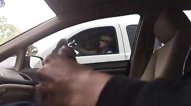 Sexy Mom Watches a Dude Masturbate