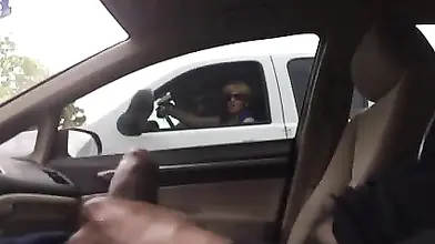 Sexy Mom Watches a Dude Masturbate