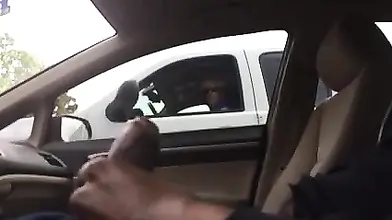 Sexy Mom Watches a Dude Masturbate