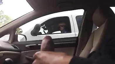 Sexy Mom Watches a Dude Masturbate