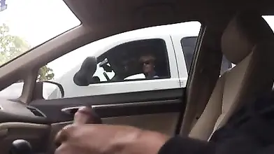 Sexy Mom Watches a Dude Masturbate