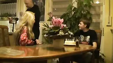 Blonde Mature in Stockings Rides Hard